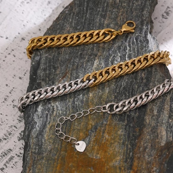 🤍Gold plated texture mix necklace - Picture 6 of 7